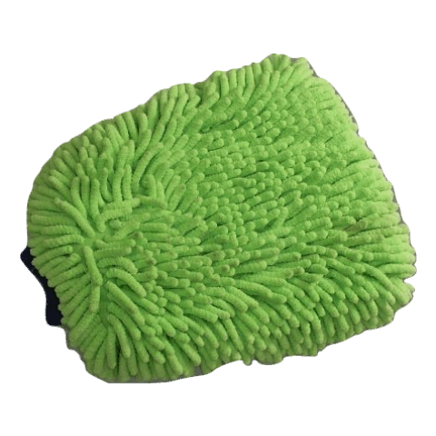 GREEN WASH MITT WITH CUFF