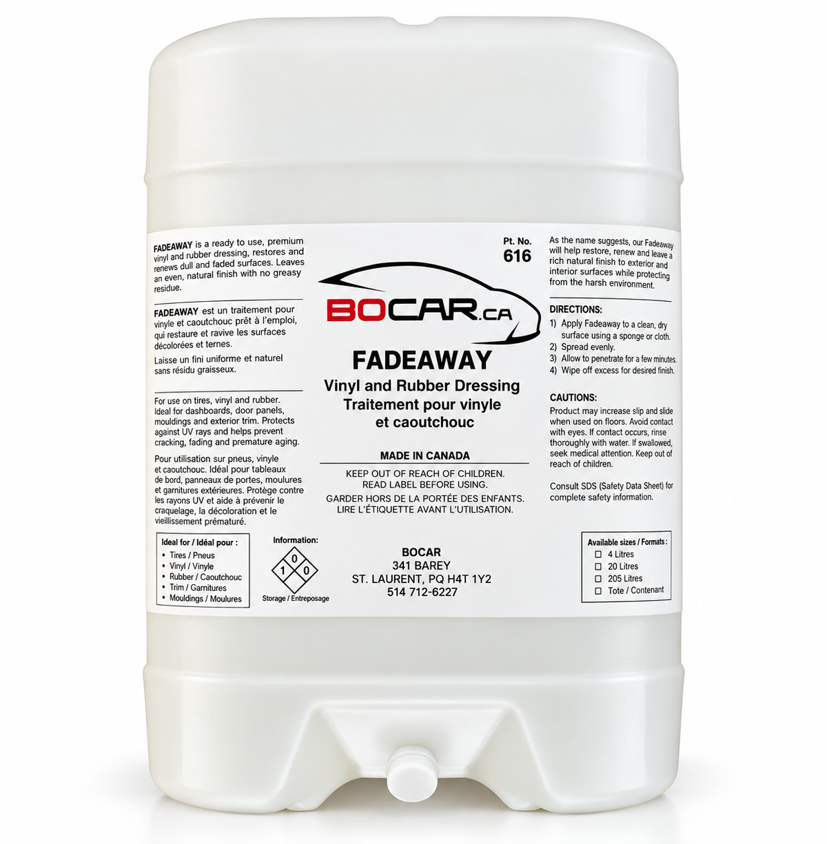 BOCAR FADEAWAY WATER-BASED TRIM DRESSING