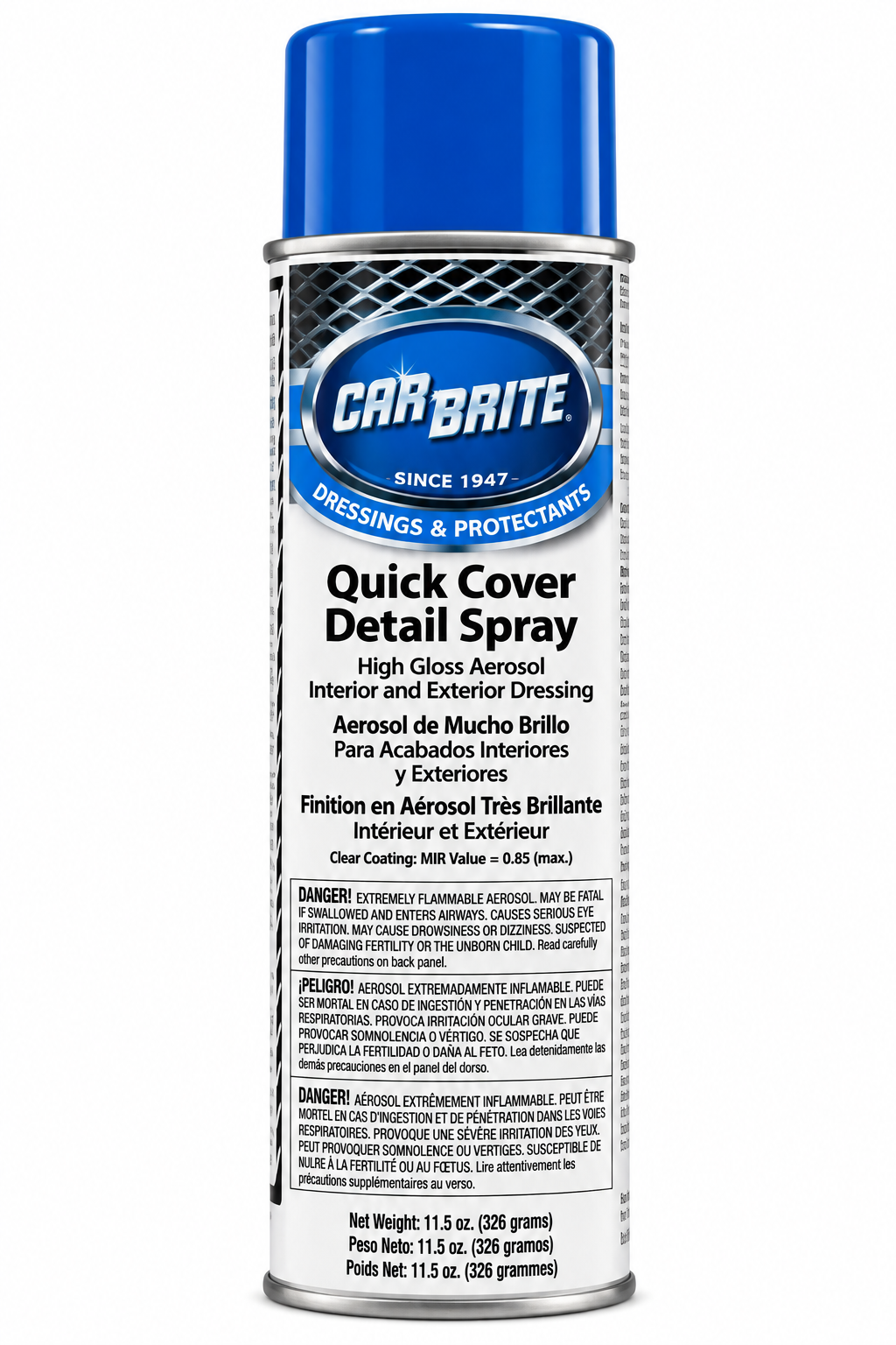 CARBRITE QUICK COVER AEROSOL PLASTIC & VINYL DRESSING