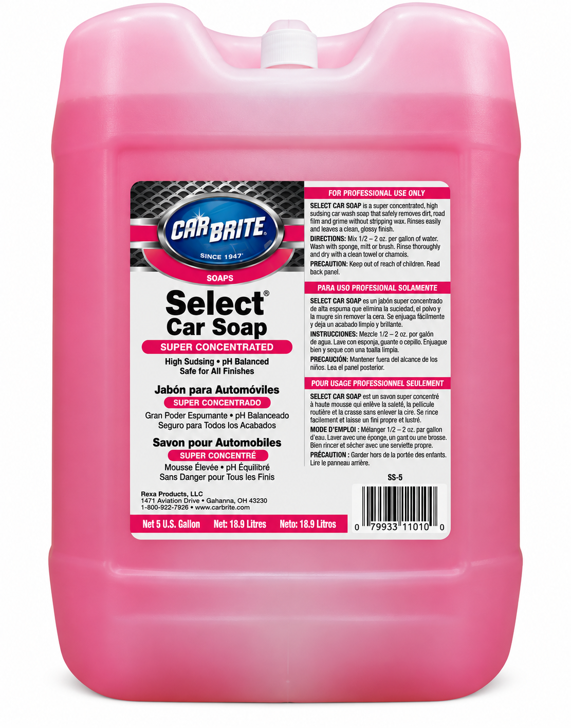 CARBRITE SELECT SUPER-CONCENTRATED CAR WASH SOAP - 20 L