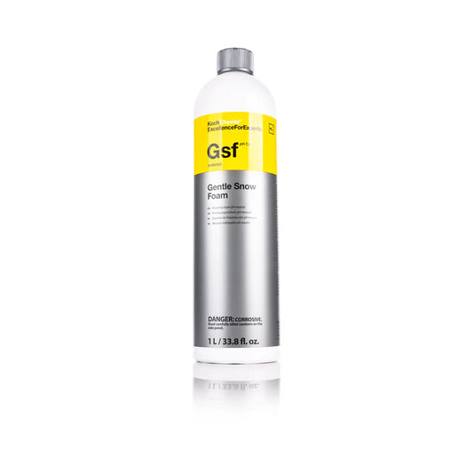 Gsf Gentle Snow Foam bottle on a white background